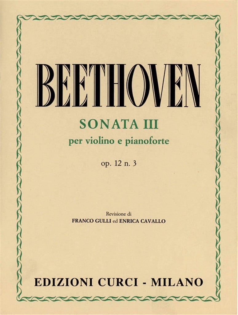 Sonata No. 3 Op. 12 No. 3 For Violin and Piano